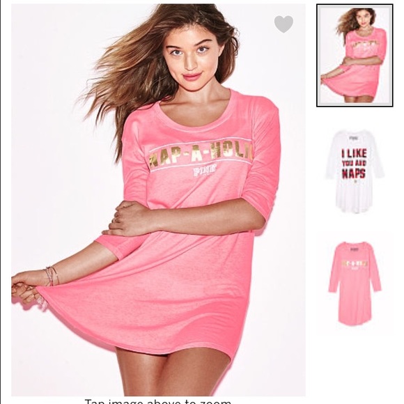 Sold In a bundle ! NWT pink tunic/sleep shirt - Picture 3 of 3
