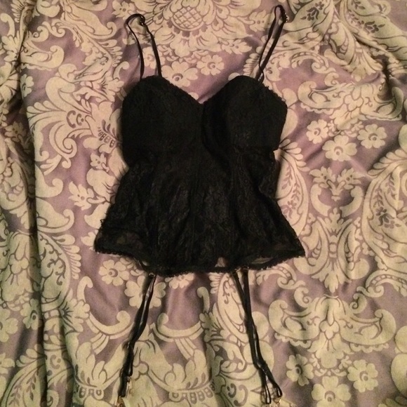 Victoria's Secret Black Lace Corset