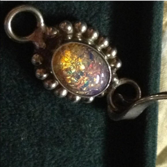 Vintage Sterling Taxco Foil Opal Bracelet