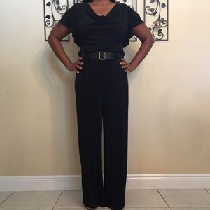 Black jumpsuit. Wide leg.