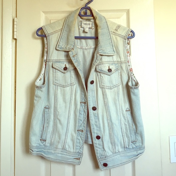 Denim vest.