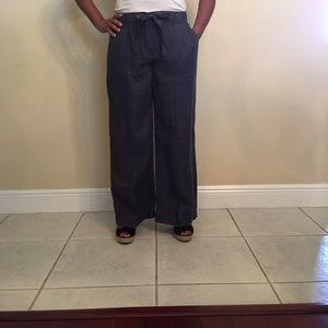 100% Linen wide leg pants