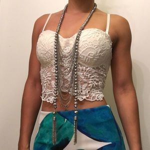 Bebe dazzling chain necklace