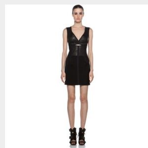 Alexander wang leather dress size 4 black