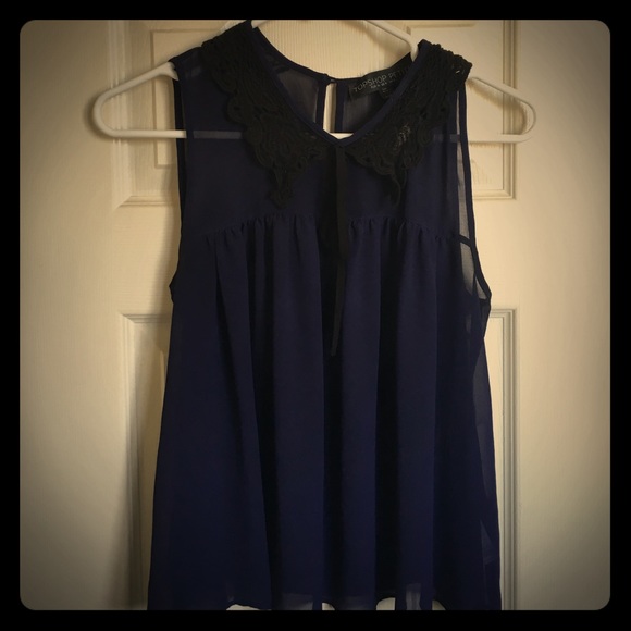Sheer peterpan top.