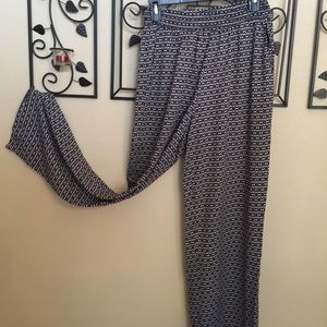 Wide leg casual pants