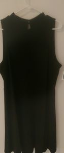 Black high neck dress