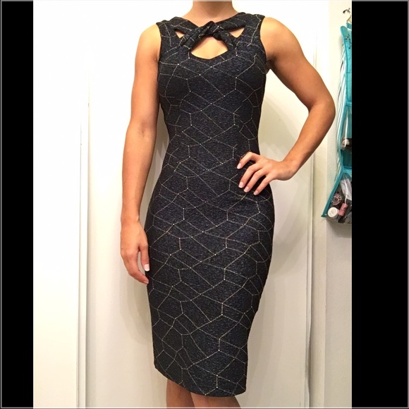 Tatyana don't cross me dress in navy