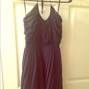 Navy pleated dress