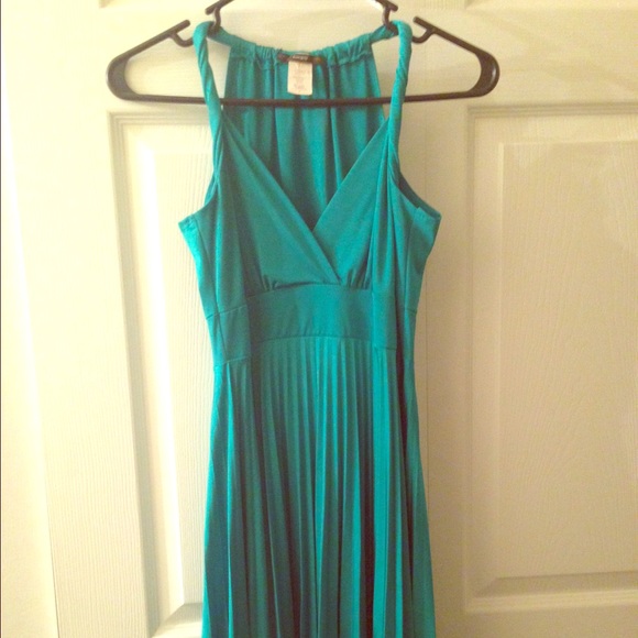 Green Pleated Dress