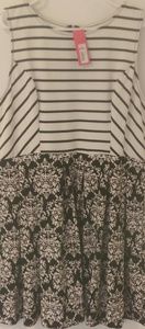 Black and white print dress