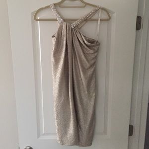 Boston Proper Gold Party Dress