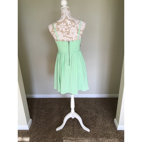 SOLD Green Xenia dress. With embellished top. - Picture 3 of 3