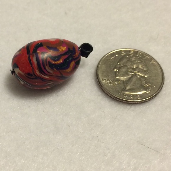 OOAK Handmade Geisha Red Pendant - Picture 1 of 2
