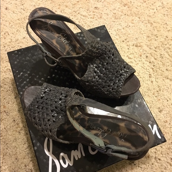 Sam Edelman wedges 8.5 charcoal color