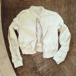 White Faux Leather Jacket