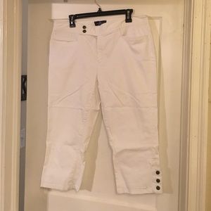 White capris, size 14
