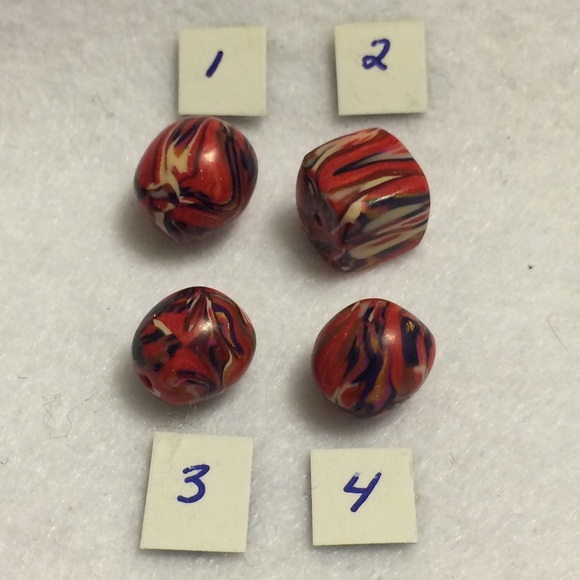 OOAK Handmade Geisha Red Bead