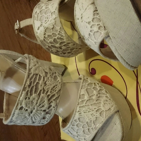 Beige pumps