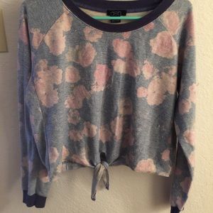 Cute Floral Sweater Crop Top