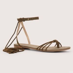 Loft lace up tassel sandals
