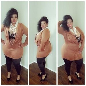 Brown Faux Suede Dress