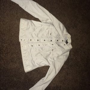 Mossimo white collarless jacket