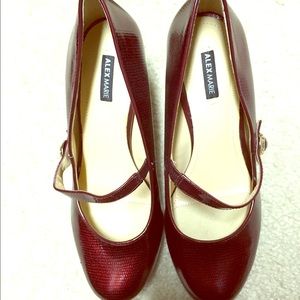 Alex Marie Red Pump w/ strap. BRAND NEW-NEVER WORN