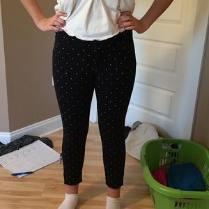 Black and white polka dot pants