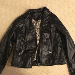 Black leather jacket