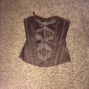 Brown Charlotte ruse corset top