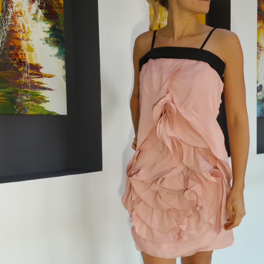 🔴LAST 1🔴 "ROSE RUFFLE" BLUSH PINK MIDI DRESS - Picture 3 of 3