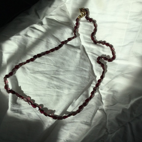 Handmade purple bead necklace