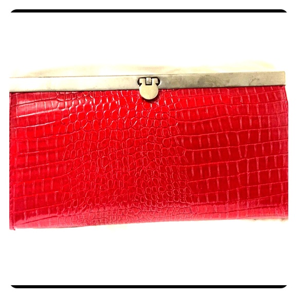 Handbags - PRETTY RED CLUTCH- never used-