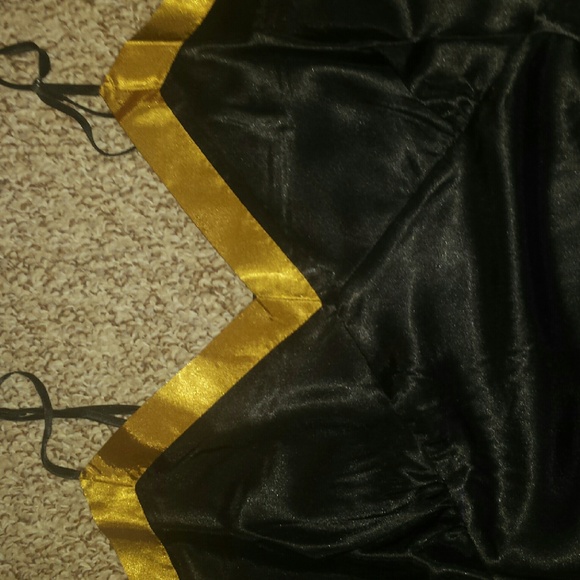 New Satin pj s black trimed in gold