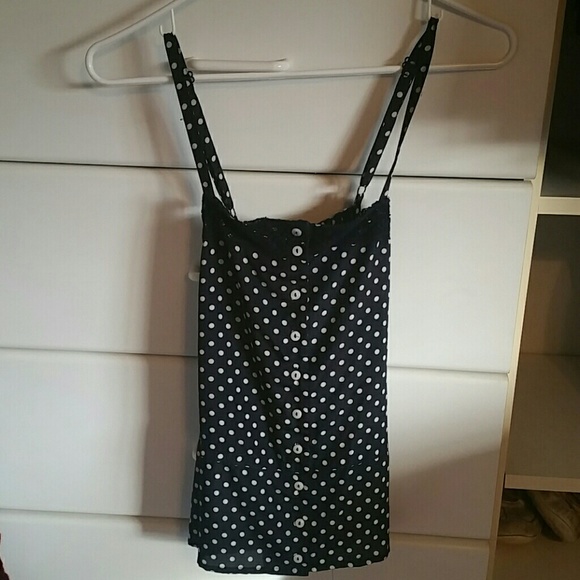 Polka dot satin top
