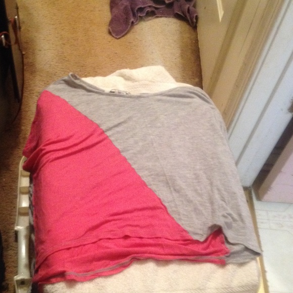 Pink and grey crop top