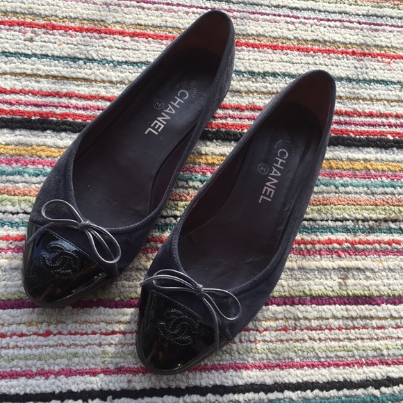chanel suede flats