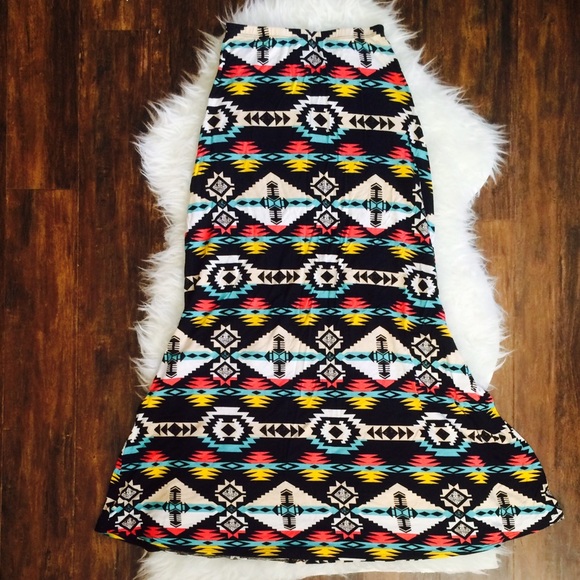 Tribal Maxi Skirt Dress S