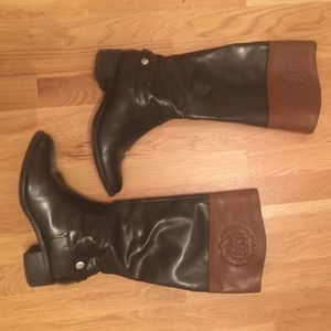 Super cute brown and black riding boots