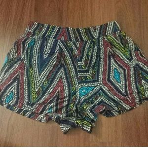 Tribal print shorts