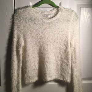 Fuzzy white sweater
