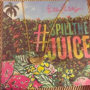 Lilly Pulitzer lemon wedge necklace