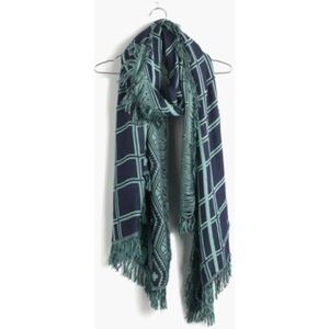 Madewell Pattern scarf in Blue and Teal.