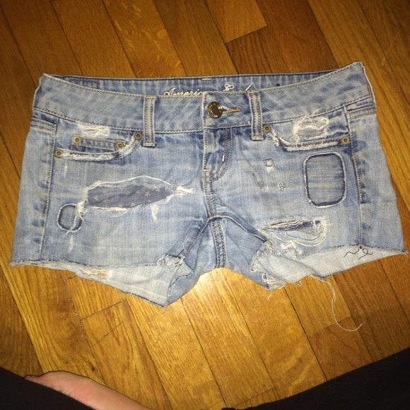 american eagle denim shorts