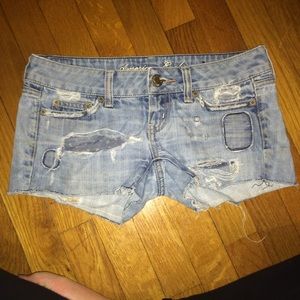american eagle denim shorts