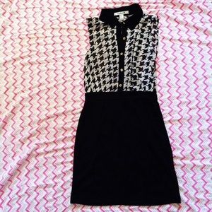 Sleeveless sheer top bodycon dress