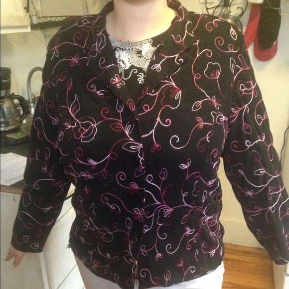 Dress Barn Embroidered Blazer