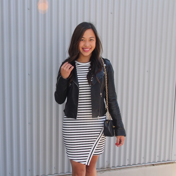 Boutique Dresses - ❌BUNDLED❌ Black & White Striped Asymmetrical Dress Boutique Dresses - ❌BUNDLED❌ Black & White Striped Asymmetrical Dress