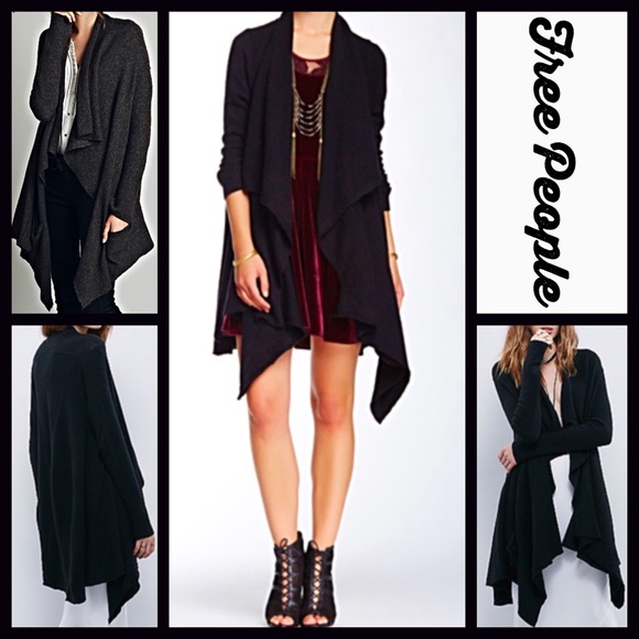 Free People Jackets & Blazers - FREE PEOPLE Cardigan Wrap Coat Oversized Boyfriend